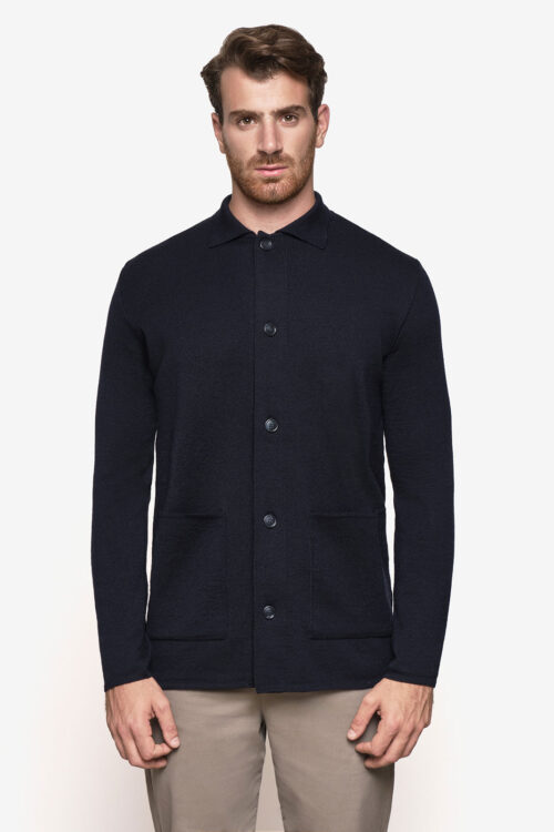 Shirt collar jacket "cloth stitch"