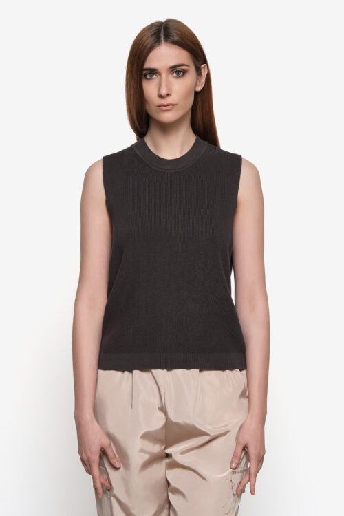 cottonsilk knitted vest